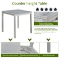 thumbnail image 5 of Miekor Furniture Wooden Dining Square Table, Kitchen Table for Small Space, 4 Person Counter Height Table, Gray BS8756, 5 of 6