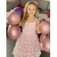 thumbnail image 5 of Oudiya Toddler Girls Tutu Pink Party Dress Tulle Ruffle Hem Cami Summer Dress for Kids 2-6Y, 5 of 7