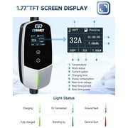 Level 2 EV Charger - Portable 32A EV Chargers NEMA 14-50 with 25ft Cable, Adjustable Current/Delay Charging for Electric Car Charger