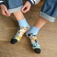 thumbnail image 3 of Silaia Bluey Print Adult Socks,Ankle Athletic Running Socks,Cushioned Breathable Low Cut Sports Tab Socks for Men and Women,Moisture-Wicking Crew Socks, 3 of 7