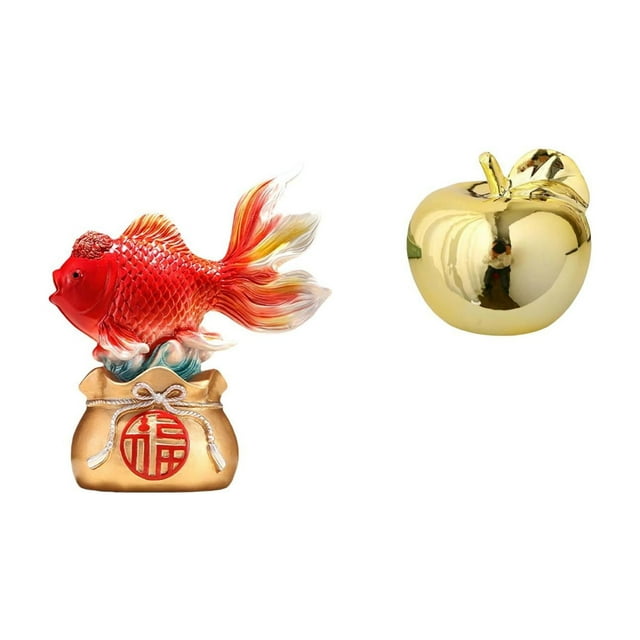 Figura De Cerámica De Pez Koi Del Feng Shui Chino, Decoración De Escritorio Para Entrada, Oficina, Porche, Restaurantes, Regalo De Año Nuevo, Colección De Adornos De Buena Suerte, Artesanía.