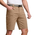 thumbnail image 2 of HKYNLAG Tactical Shorts for Men Outdoor Casual Painters Shorts Quick Dry Hiking Work Cargo Shorts with Multi Pocket (No Belt) Camel M, 2 of 8