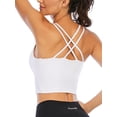 thumbnail image 2 of SAYFUT Women Girls Removable Paddeds Sport Bras Spaghetti Strap Yoga Bras for Gym Running Workout Fitness Bra Crop Tops Seamless Stretch Bra, 2 of 8