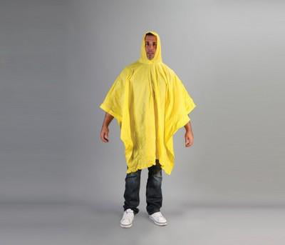 Emergency Poncho Unisex Adult Waterproof Plastic Vinyl Disposable Raincoat Cape 