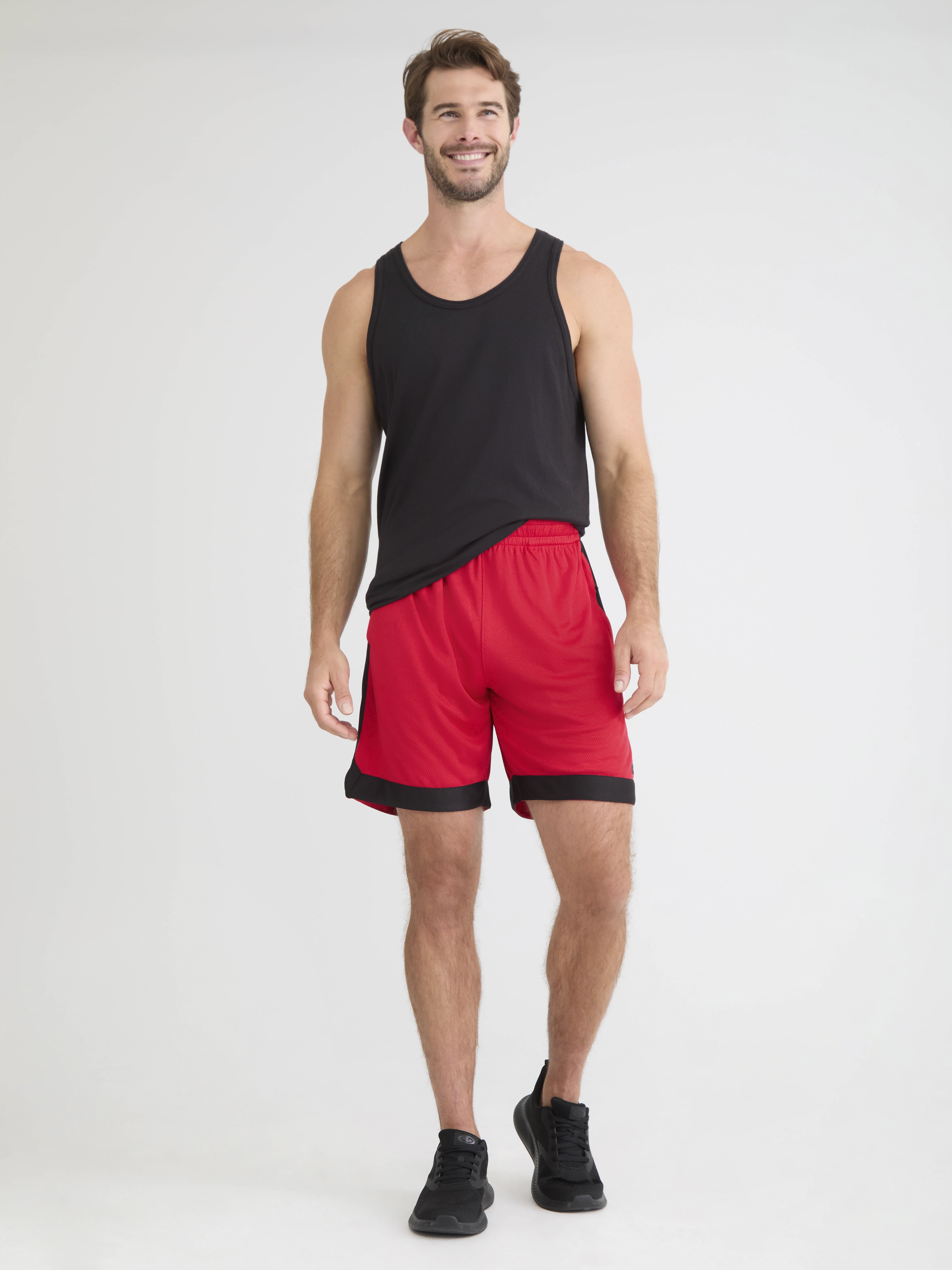 Russell Athletic Men's Colorblock Basketball Shorts, 8" Inseam, Sizes S-2XL