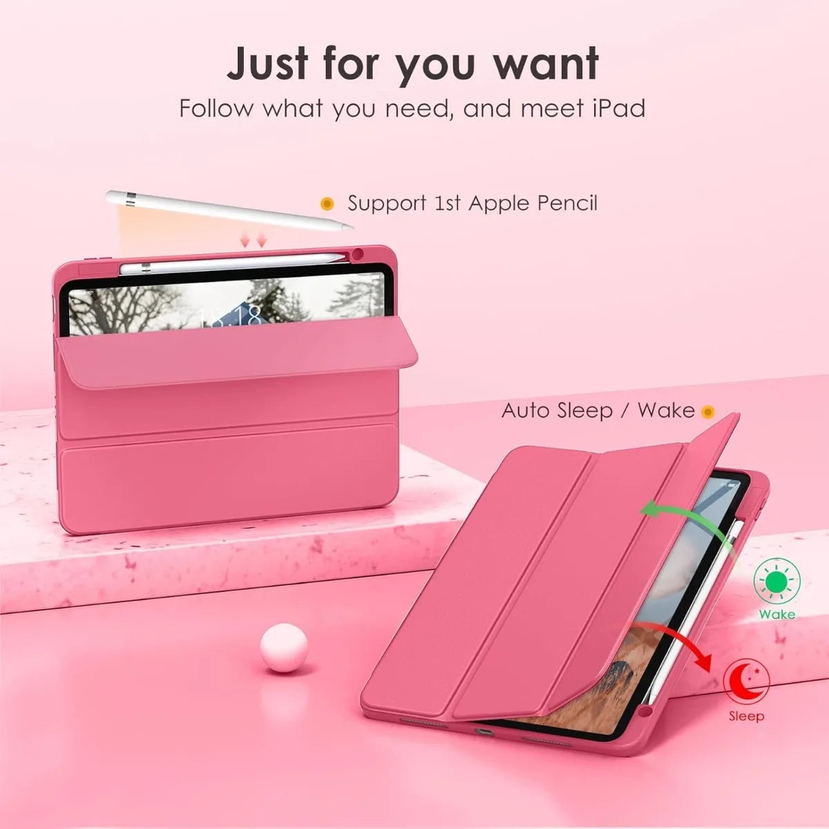 New Tablet Case for Ipad (A16) 11Inch 2025 10Th Generation 10.9Inch Clear Back TPU Shockproof Protector Cover with Pencil Holder