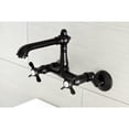 thumbnail image 2 of Kingston Brass KS7220BEX Essex Double-Handle 2-Hole Wall-Mount Bridge Kitchen Faucet in Matte Black, 2 of 5
