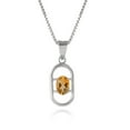 thumbnail image 2 of Femme Jam 925 Sterling Silver Oval Cut Natural Citrine Gemstone Jewelry Set for Women, 2 of 13