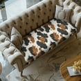 thumbnail image 2 of Renewold Black Khaki Cow Print Sofa Seat Slipcover Stretch Sofa Cushion Protector Cover Individual Couch Slipcover Sofa Cover Replacement for Home Decoration, L, 2 of 5