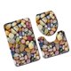 thumbnail image 2 of Yuarrent Juego de 3 uds./1 de alfombras para baño, alfombrilla de baño antideslizante con estampado de piedra 3D, felpudos, decoración, funda para Juegos de accesorios de baño 4 Yuarrent JJ25267-04, 2 of 5
