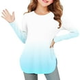thumbnail image 2 of Posijego Big Girls Graphic T-Shirts Long Sleeve Shirts Crew Neck Casual Basic Tee Loose Shirts Girls Tops, 2 of 7