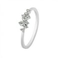 thumbnail image 3 of Bague en Or Plaqué 18K avec Neuf Diamants pour Femmes, 3 of 8