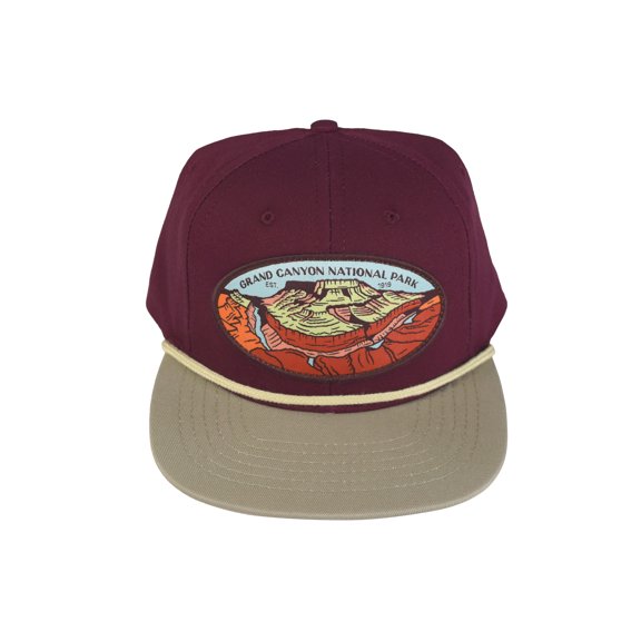 Sendero Provisions Grand Canyon National Park Hat Wine/Khaki Snapback Cap