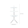 thumbnail image 3 of Miogawg Clothes Drying Rack, Folding Clothes Drying Tree, 3 Tier Laundry Drying Rack Indoor With Rotating Clothes Rail For 27 Pieces Of Clothes, Space Saving, Stainless Steel, 3 of 6