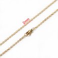thumbnail image 1 of AHKNORMAILCUI 5 Pcs/lot Chaîne en Acier Inoxydable 1 1.5 2mm Rolo Collier Chaîne en Or 40 45 50 60CM Long Collier Fermoir Homard, 1 of 5