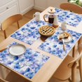 thumbnail image 5 of Blue Flowers Placemats Set of 6 Spring Botanical Blossom Florals Plants Place Mats Indoor Wipeable Table Mats Washable Cloth Dining Table Placemats for Kitchen Holiday Party Home Decor 13x19 Inch, 5 of 9