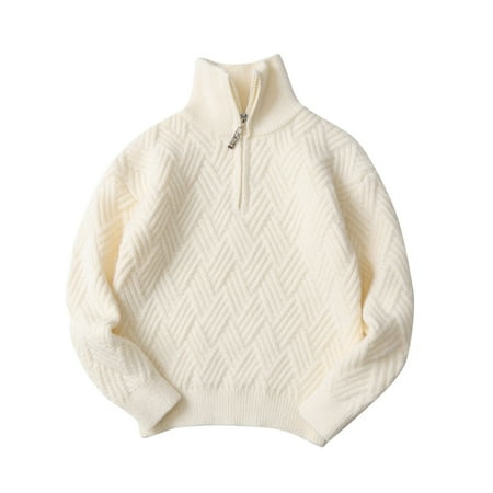

Posijego Girls Boys Half Zip Sweaters Knit Long Sleeve Lapel Knit Pullover Sweater Tops for Teens Kids