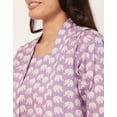 thumbnail image 5 of Moomaya Sleepwear, 3 Pcs Cotton Loungewear Set, Printed Top Pajama & Shrug Night Suit Set, 5 of 9