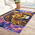 thumbnail image 1 of Lion Rugs for Living Room Bedroom - Starry Sky Rug 5x8 - Animal Carpet for Home Decor - Washable Non Slip Patterned Indoor Large Area Rug - Soft & Low Pile (ZJ&250), 1 of 7