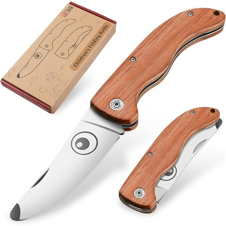 TIVOLI Kids Pocket Knife Folding Knife Safety Knife for Kids with Safe Rounded Camping Knife Designed for Children s Outdoor Camping with Hanging Holes Pocket knife for Boy's First Knife