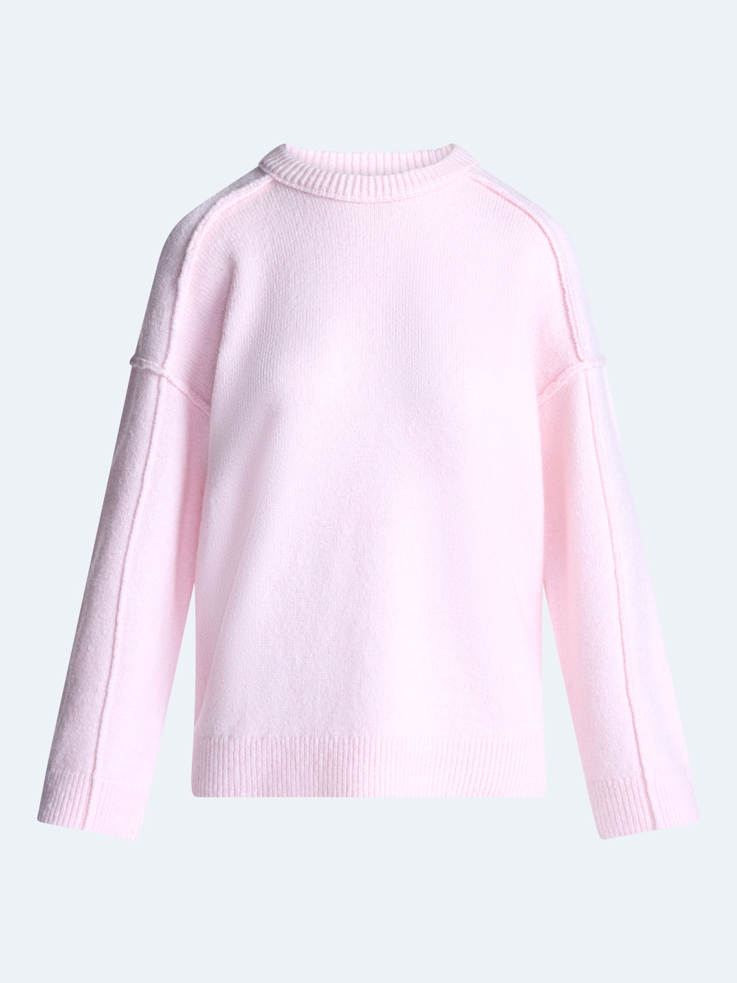 Scoop Women's Crewneck Seam Sweater, Sizes XS-XXL