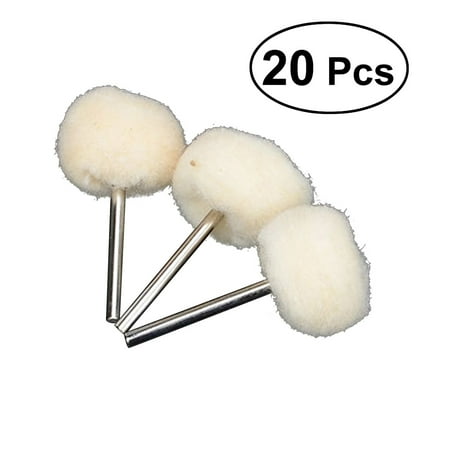 

20 PCS Wool Polishing Wheel Rotary Tools Jewelcrafting Rotary Tools (White)
