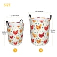 thumbnail image 2 of Lsque Flower Chicken pattern Laundry Hamper Basket, Tall Woven Rope Hamper Basket for Clothes, Lightweight Storage Basket, Collapsible Waterproof-Medium, 2 of 8