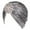 Silver, variant on Women Indian Turban Hat for Head Wrap Pleated Soft Velvet Hair Hijab Cap Headwear with Brooch Jewelry