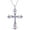 Laver, variant on Womens Black Silver Clear Crystal Rhinestones Celtic Holy Cross Pendant Necklace, Silver