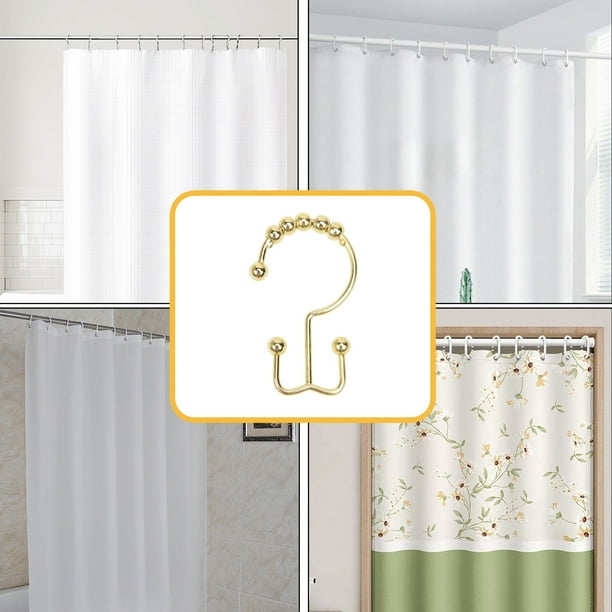 Almacenamiento y organización del baño, organizadores y almacenamiento de armarios, organización y almacenamiento, contenedores de almacenamiento, ganchos para cortina de ducha, anillos para baño, 12