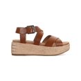 thumbnail image 3 of STYLE & COMPANY Womens Cognac Brown 1-1/2" Platform Strappy Padded Emalinee Round Toe Wedge Buckle Espadrille Shoes 7.5 M, 3 of 4