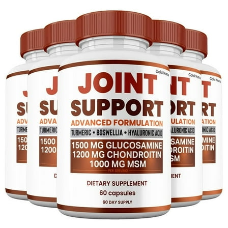 Joint Support Capsules, Joint Support Supplement All-Natural Pills Maximum Strength, 30 Day Supply per Bottle (5Pack)