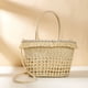 thumbnail image 1 of Xiao Hua Bolso de hombro tejido para mujer, bolso de mano y neceser, elegante bolso de playa de verano, 37 x 5 x 21 cm (blanco), 1 of 5