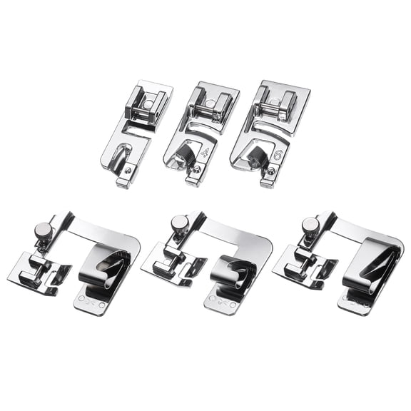 Uxcell 6 Pcs Rolled Hem Presser Foot Set 6 Size Wide & Narrow Low Shank Sewing Machine