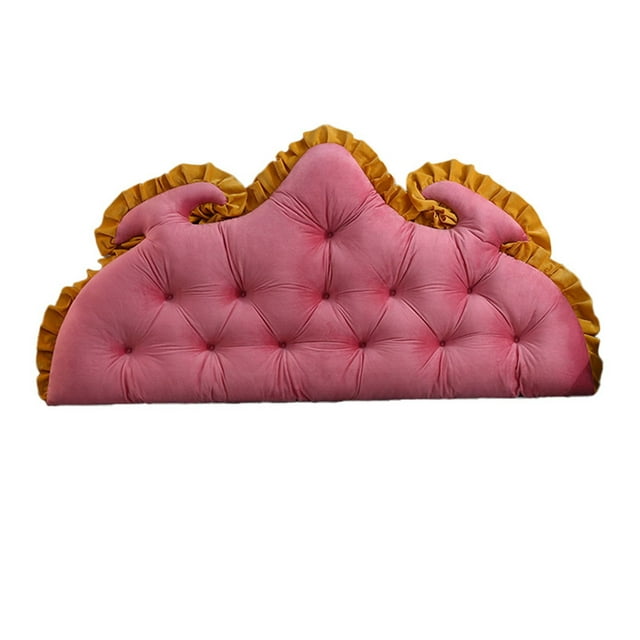 Velvet Embroidered Tufted Cushion for Sofa Bed Headboard and Window Seat Backrest Support with Elegant Design