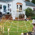thumbnail image 5 of Telaraña de Halloween triangular - Decoraciones de Halloween para exteriores - Telaraña de cuerda grande con gancho para decoración de jardín de Halloween, 5 of 5