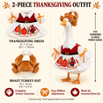 thumbnail image 2 of Ganfancp Holiday Outfit for 23-Inch Porch Goose Statue Interchangeable Fabric Costume for Halloween Thanksgiving Christmas Front Yard and Porch Decor, 2 of 10