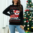 thumbnail image 3 of DailyTrove Women's Christmas Theme Knit Sweater, Long Sleeve, Holiday Party & Casual Wear, Soft Wool Blend, Plus Size Friendly, 3 of 5