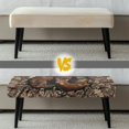 thumbnail image 6 of Chririnla Camouflage Deer Pattern Polyester Spandex Long Bench Slipcover with Anti Pet Hair, Scratch Resistant Machine Washable Long Bench Protector for Bedroom, 6 of 8