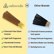 Indian Sandalwood Incense Sticks - (80 Sticks) Charcoal Free Incense,Uses Upcycled Flowers