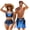 Blue Flame, variant on Matching Swimsuits for Couples USA Bald Eagle 250th Bikini Sets for Women Sexy Cross Front Swimwear or Mens Beach Shorts 2 Piece Bathing Suit Family Bathing Suits Matching Sets