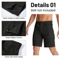 thumbnail image 6 of TACVASEN Men's Summer Outdoor 10" Shorts Quick Dry Water Resistant Lightweight Cargo Shorts With 5 Pockets For Golf Hiking Sports Work Casual , Black, Size 40, 6 of 6