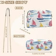 thumbnail image 4 of FORMRS Women Crossbody Purse with Chain Strap Vegan Leather Shoulder Handbag, Pink Hand Drawn Sailboats, 4 of 7