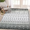 thumbnail image 1 of Alfombra marroquí Haperlare, lavable, antideslizante, antimanchas, con acento geométrico bohemio, 1,22 m x 1,83 m, gris, 1 of 5