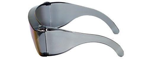 Calabria 3000 Large Fit Over Safety Glasses Fitover Prescription Eyewear Blue Men Women Wraparound Tinted Anti Scratch Glare