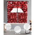 thumbnail image 2 of Valentine's Day Birds Swag Curtains for Living Room/Bedroom Windows, Love Branches Red Black Buffalo Plaid Kitchen Curtains and Valances Set 36 Inch Length, Swags Valance Curtain Panels, 2 of 5
