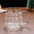 thumbnail image 4 of Wzzjkit Christmas Glass Coffee Mugs, Clear Large Coffee Mug with Handles, Transparent Tea Cup for Hot/Cold Beverages, 350ml Glassware Set for Milk, Americano, Cappuccino, 4 of 6