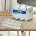 thumbnail image 2 of GODLONSEN Medicine Lock Box With Combination Lock - 13.4 x 7.6 x 8.2 Inches - First Aid Safe Medication Storage Box, Medications and Personal Items, Safe Box for Home and Outdoor - Silver, 2 of 7