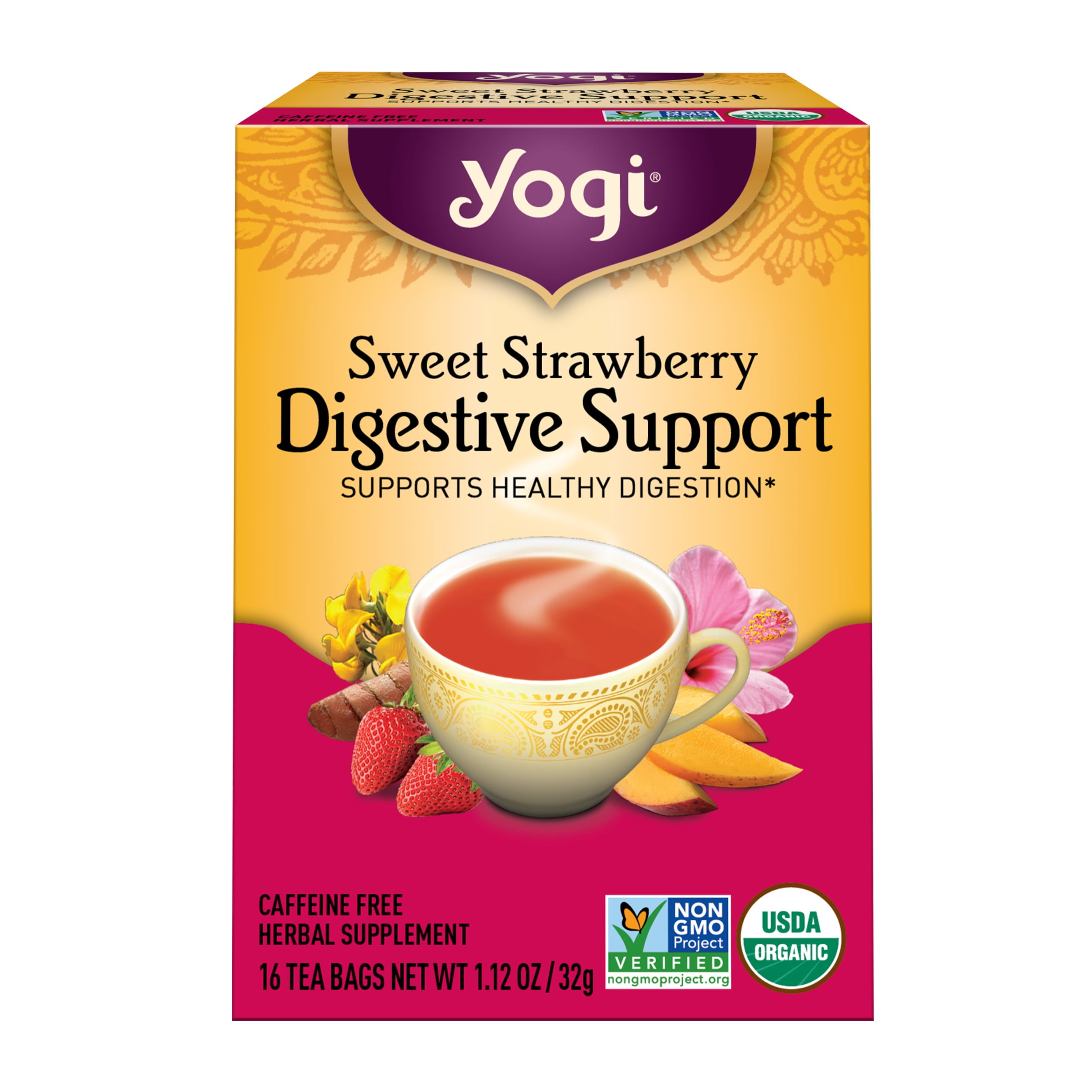 Yogi Tea Sweet Ginger Citrus Turmeric Vitality Herbal Tea Bags 16