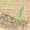 thumbnail image 3 of Plastic Musical Note Carta Clip Papel Piano Soporte () Verde, 3 of 7